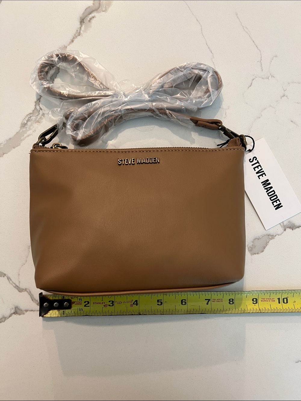 Steve Madden Tan Smooth Crossbody Bag